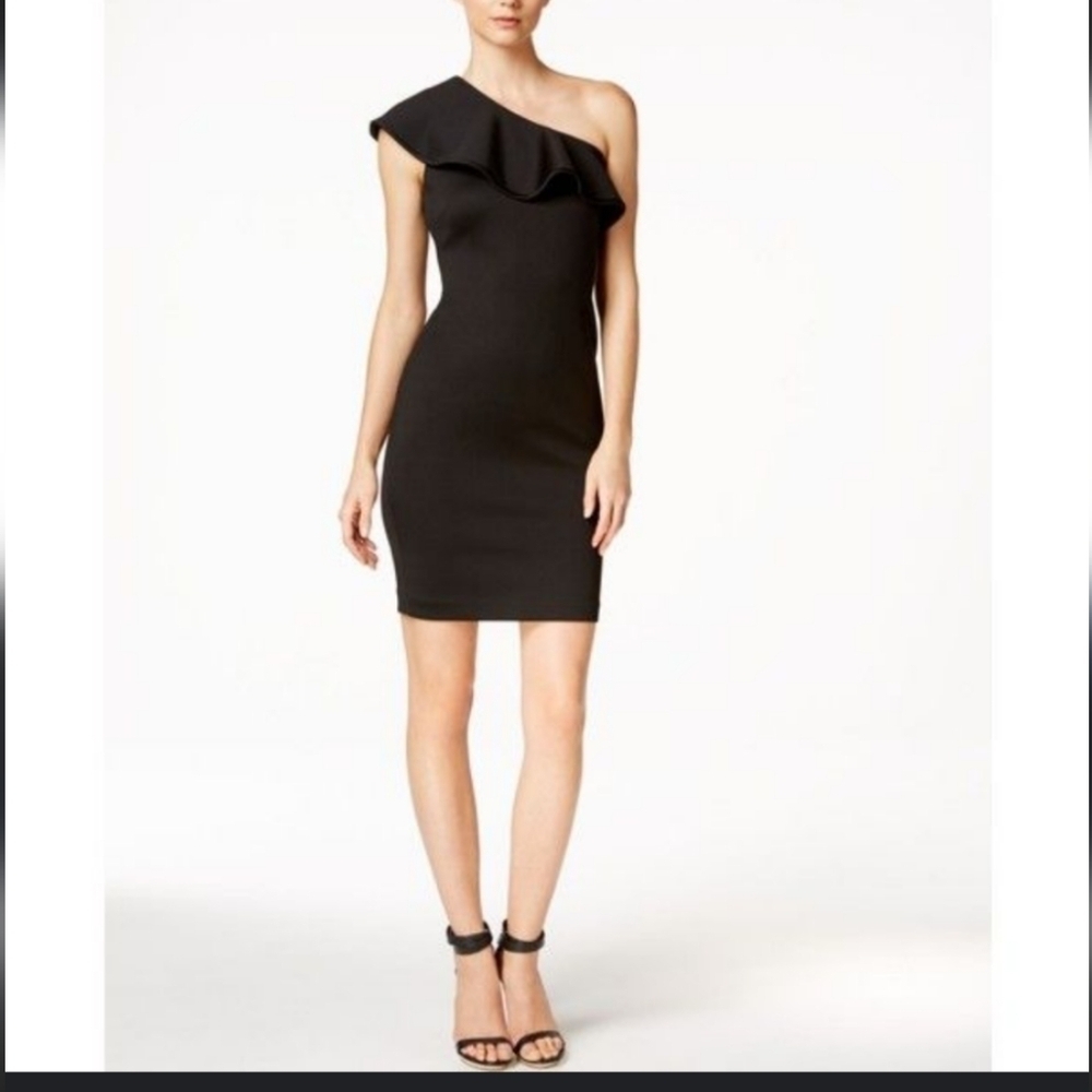Calvin Klein one shoulder off the shoulder dress